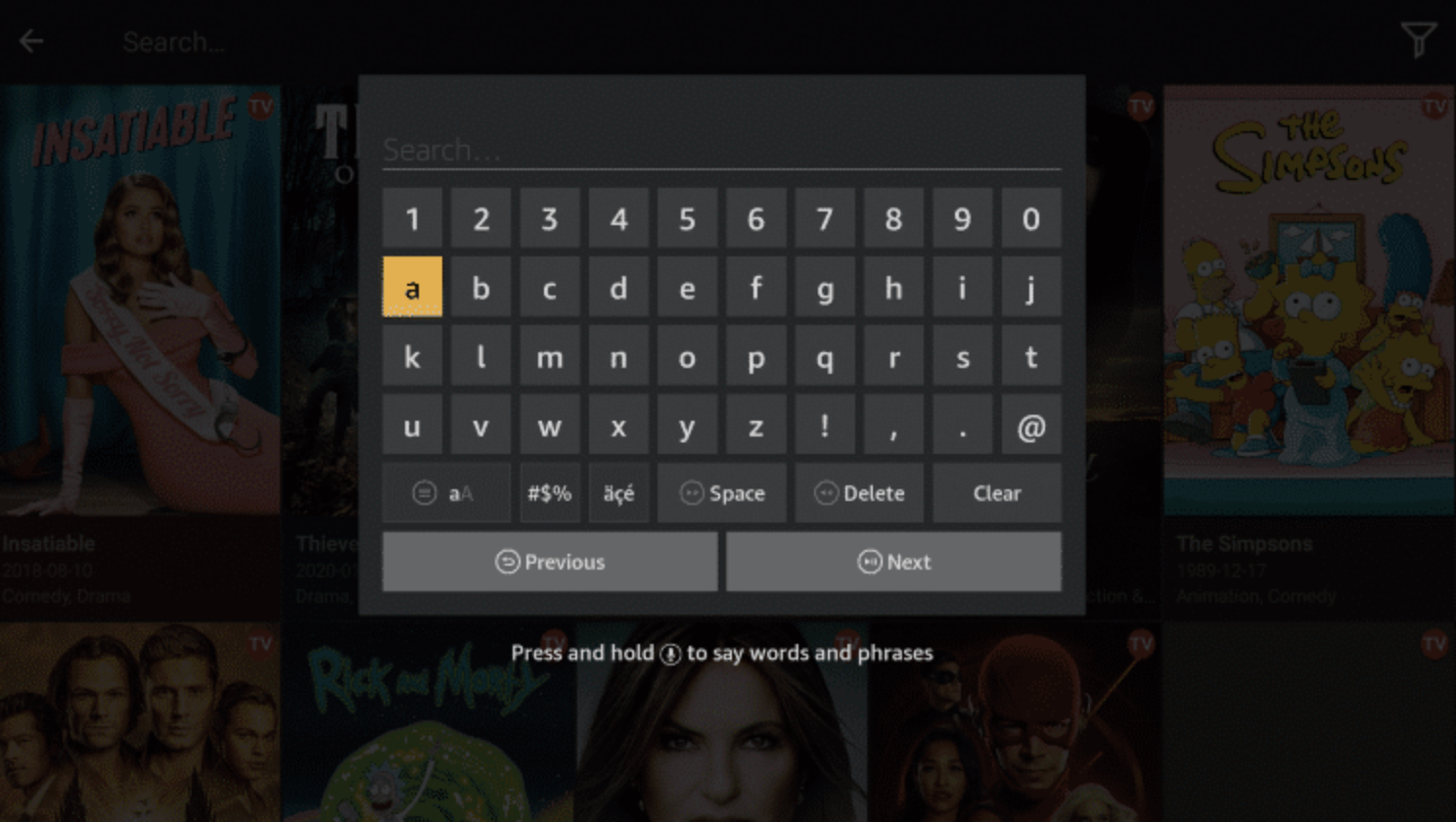 Search Movies and TV Shows with Cinema HD Mod APK